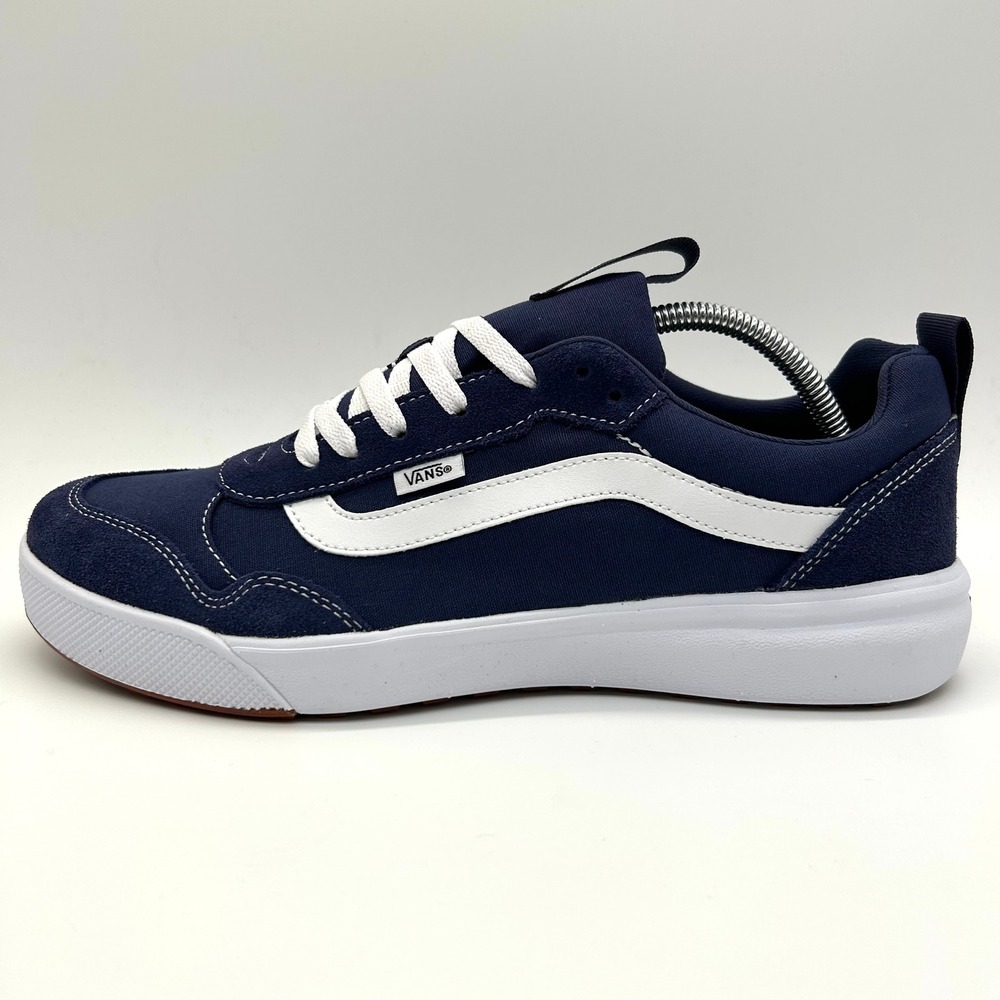 Vans Range EXP Shoes Mens 11 Deep Twilight Navy Blue Suede Canvas Sneakers